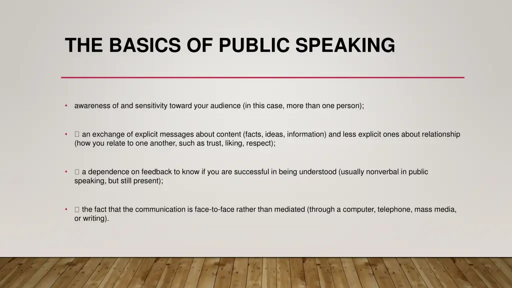 the basics of public speaking