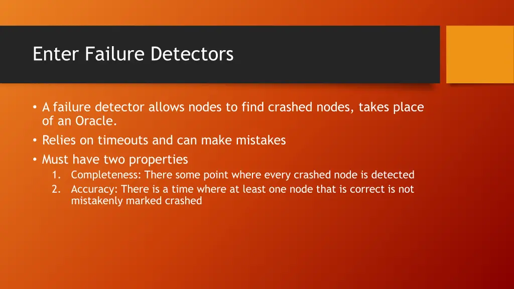 enter failure detectors