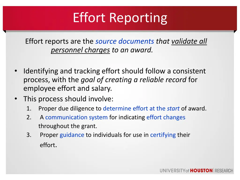 effort reporting 1