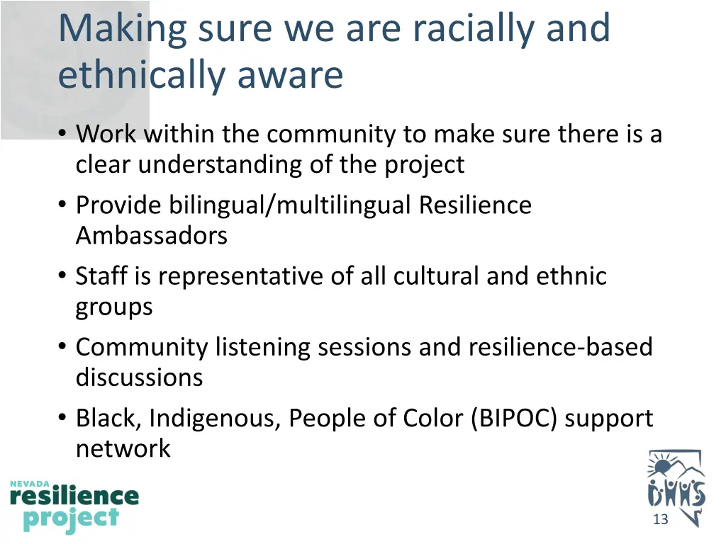 making sure we are racially and ethnically aware