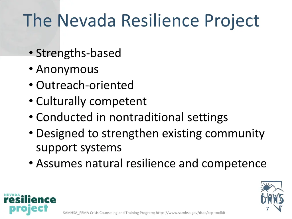 the nevada resilience project