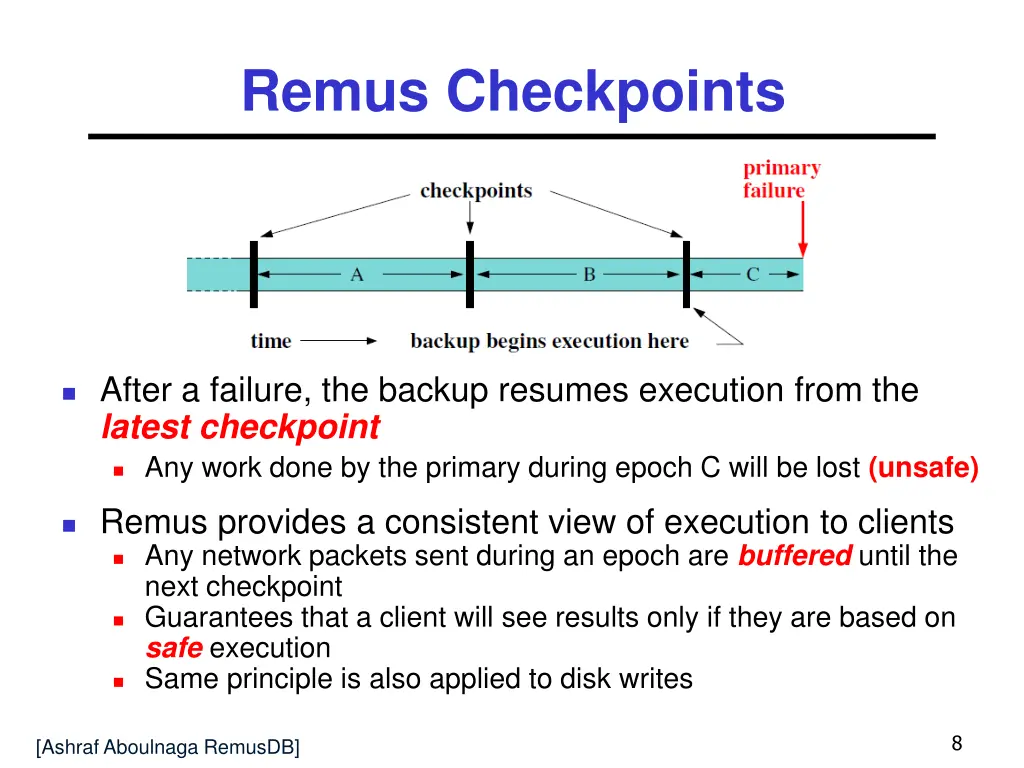remus checkpoints 2