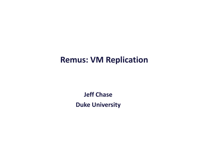 remus vm replication