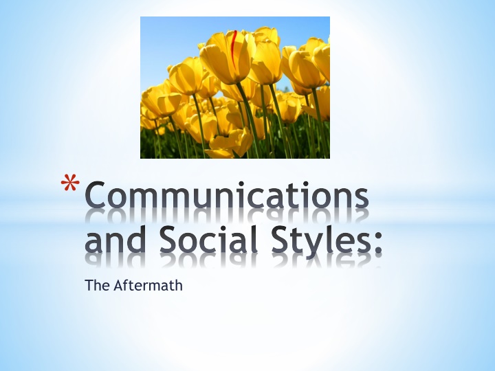 communications and social styles