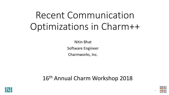 recent communication optimizations in charm