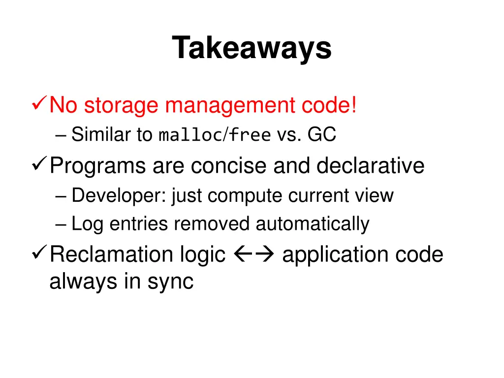 takeaways