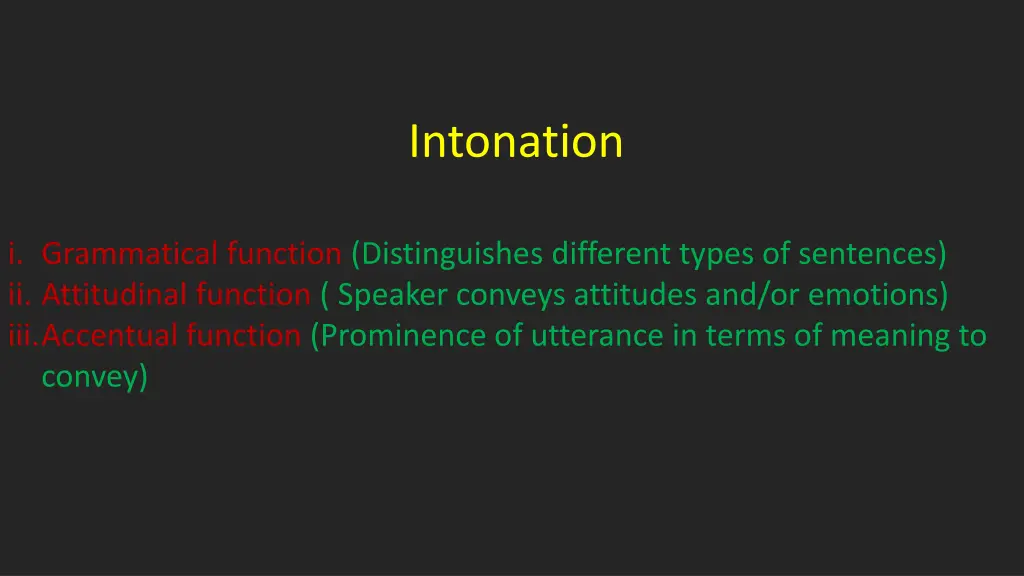intonation