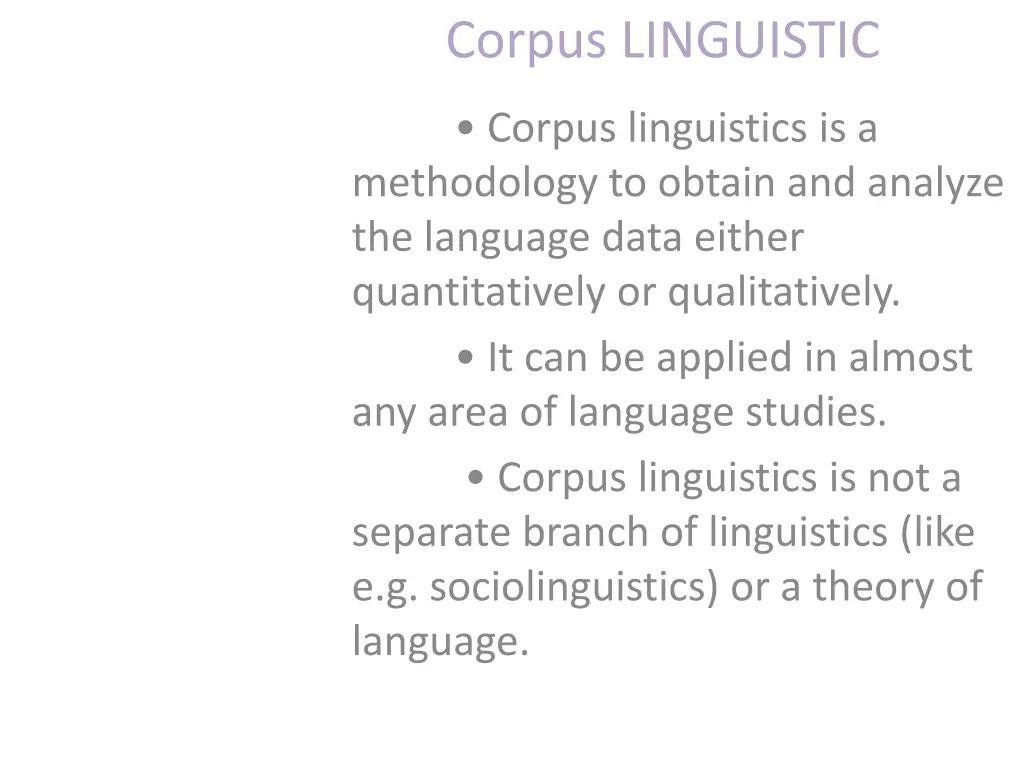 corpus linguistic