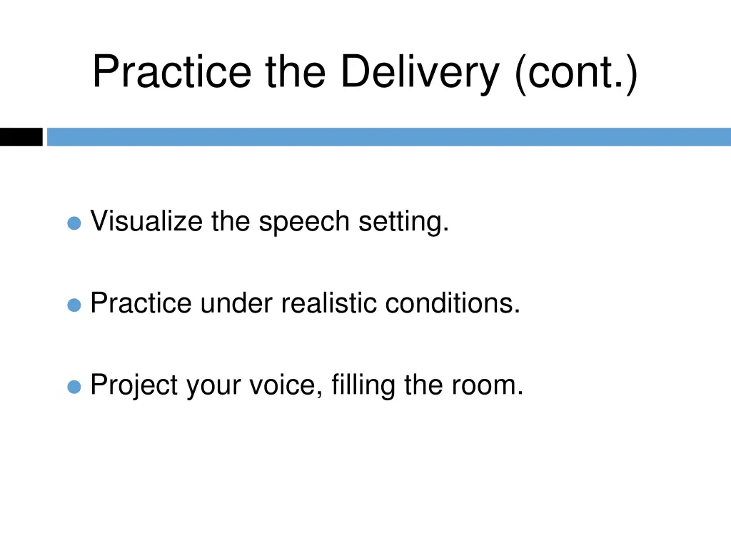 practice the delivery cont 2