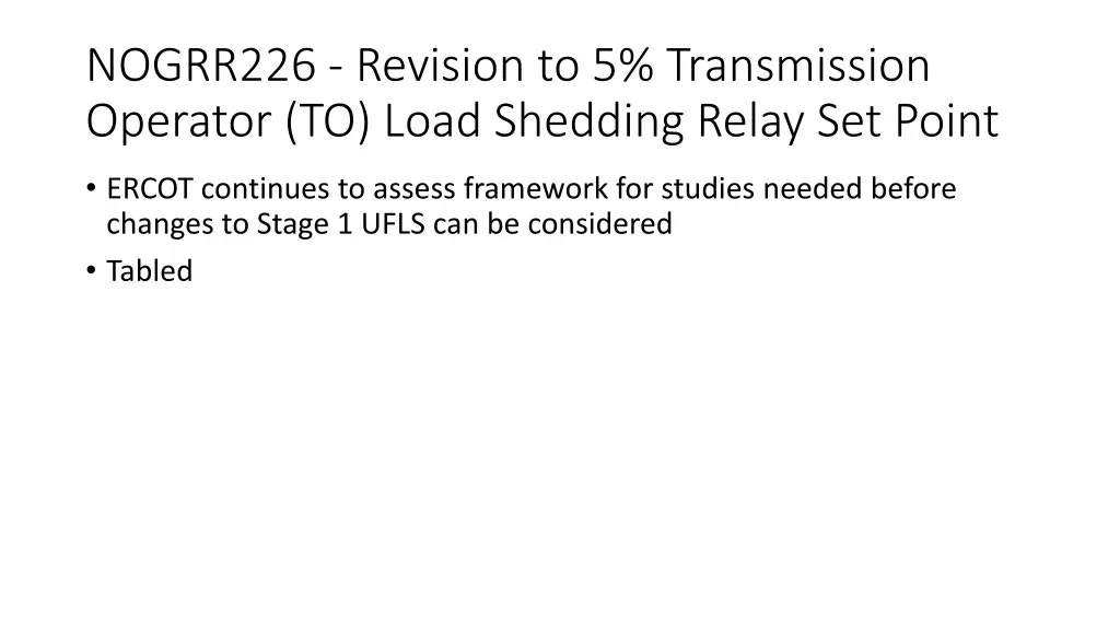 nogrr226 revision to 5 transmission operator