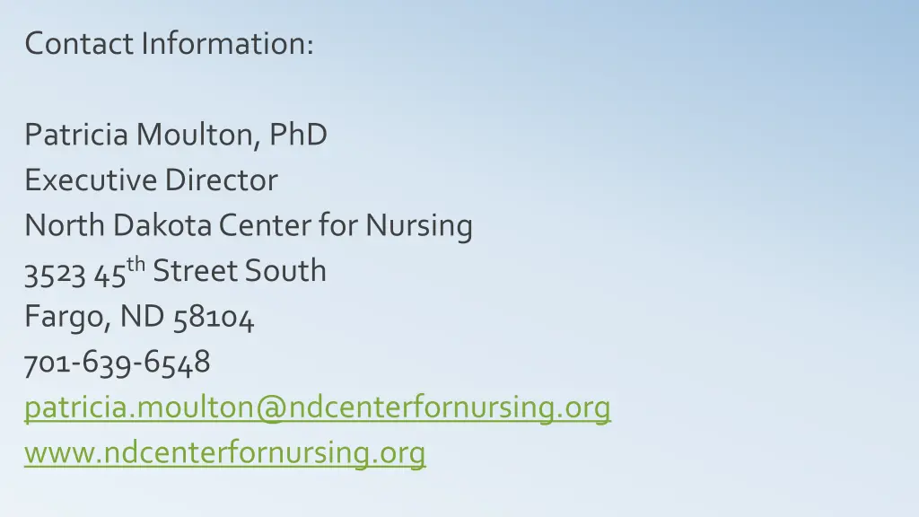 c ontact information
