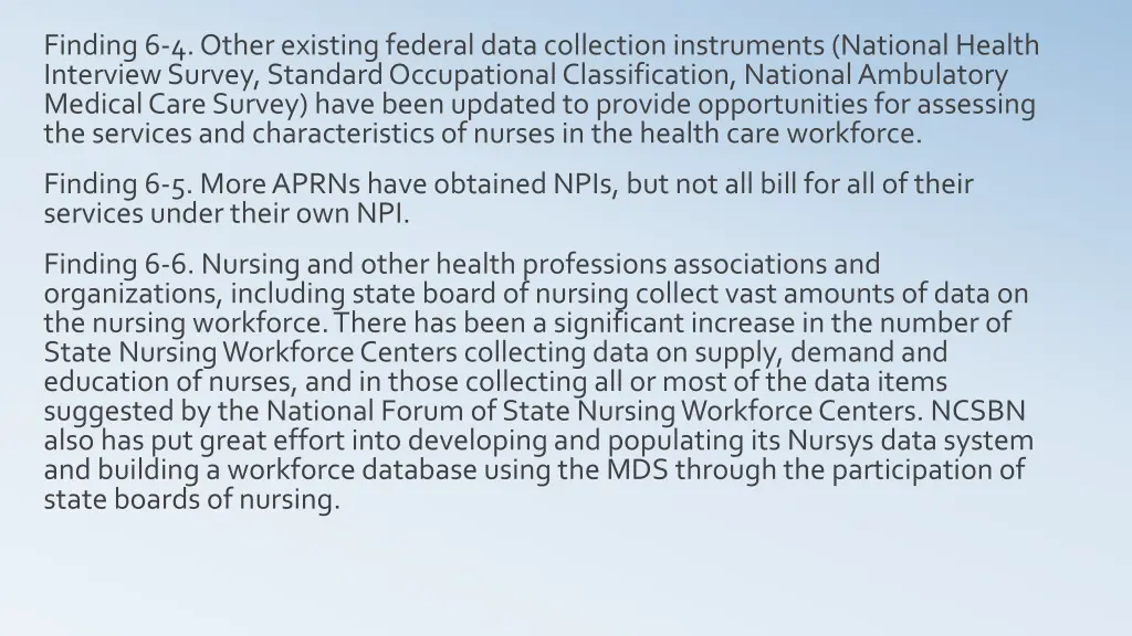 finding 6 4 other existing federal data