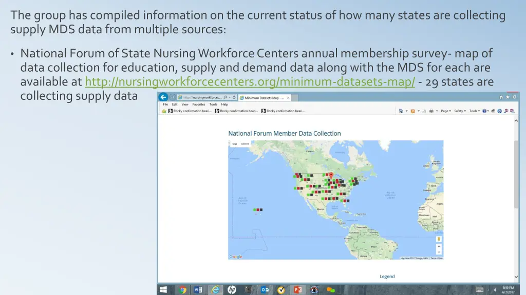 the group has compiled information on the current