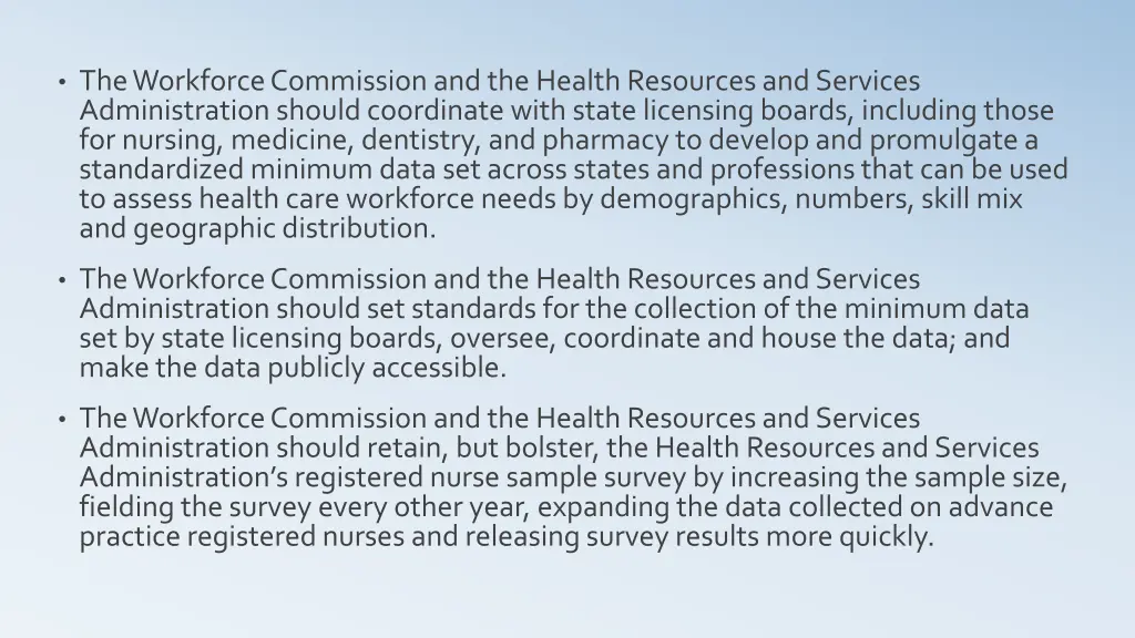 the workforce commission and the health resources