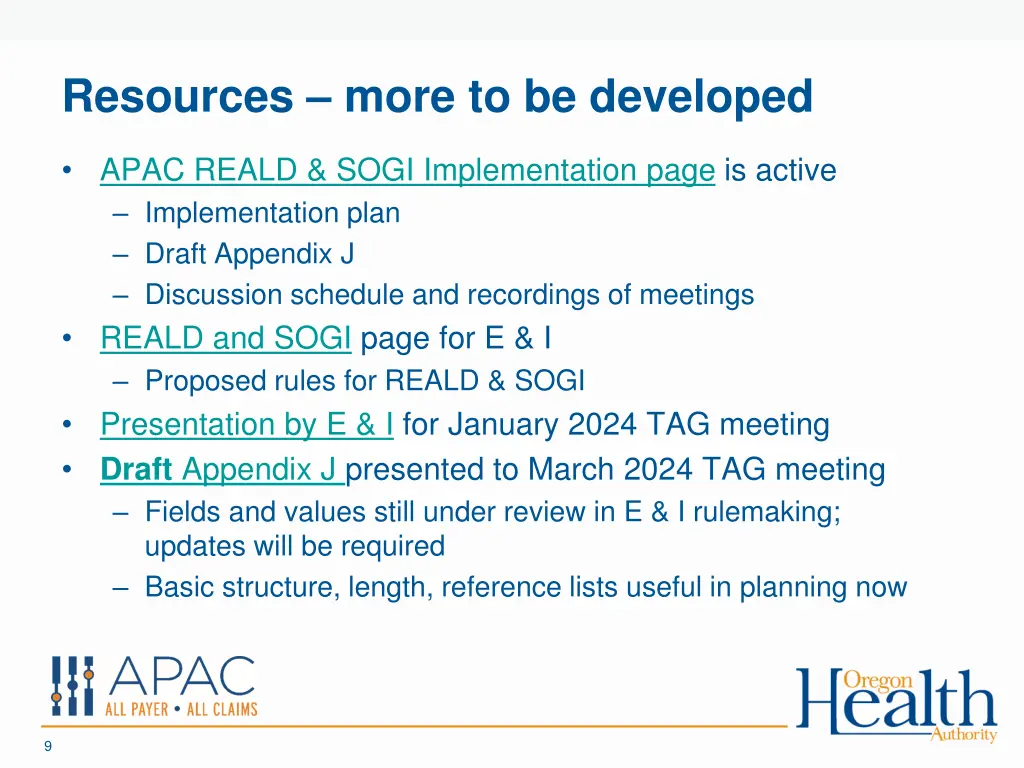 resources more to be developed