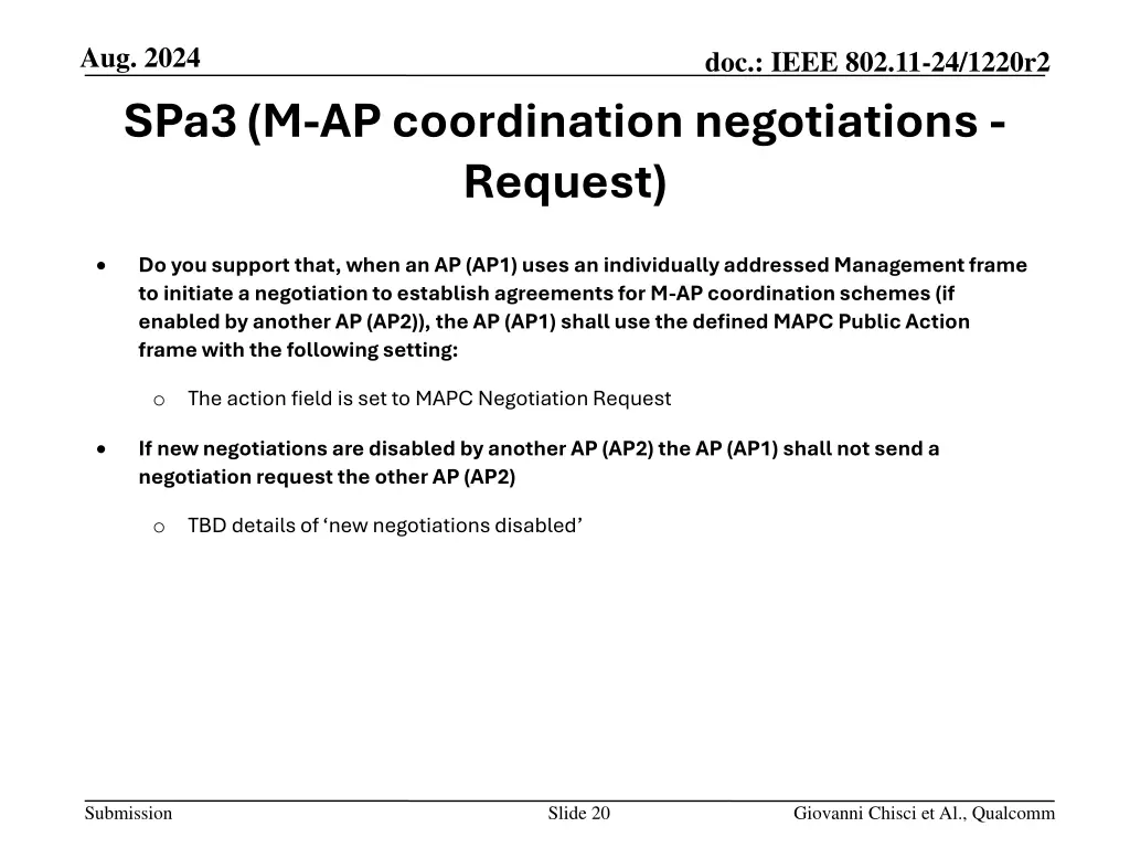 aug 2024 spa3 m ap coordination negotiations