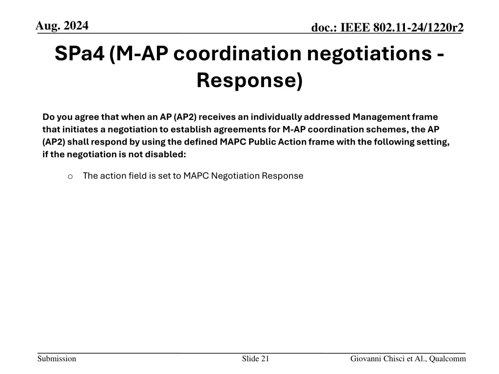 aug 2024 spa4 m ap coordination negotiations