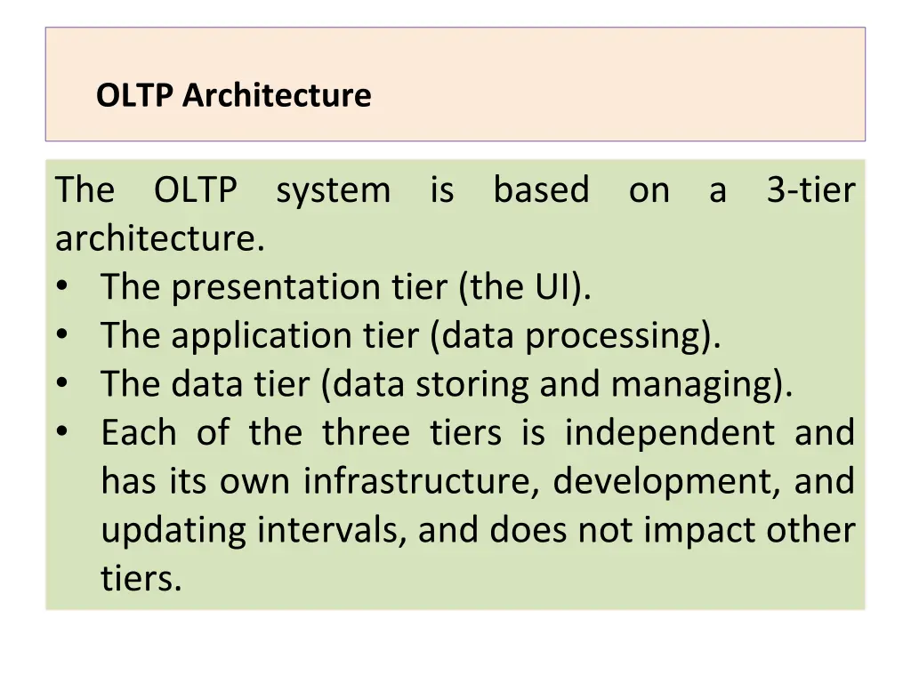 oltp architecture