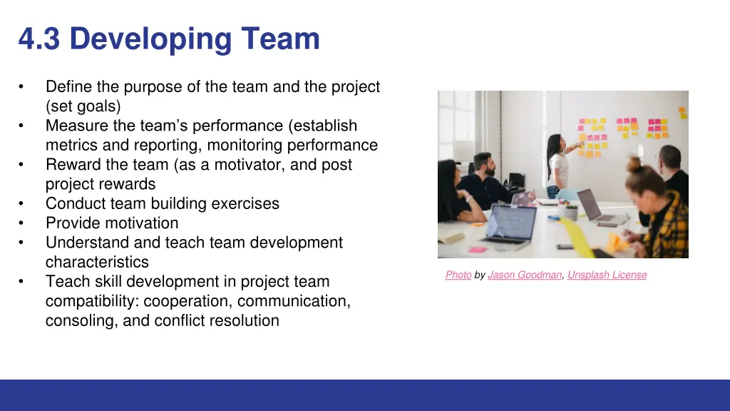 4 3 developing team