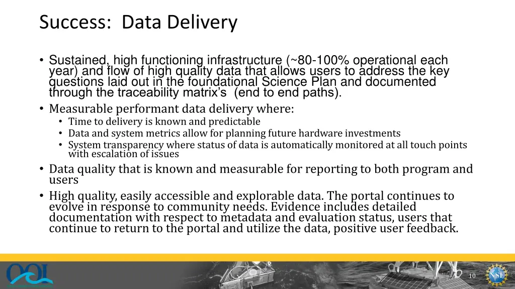 success data delivery