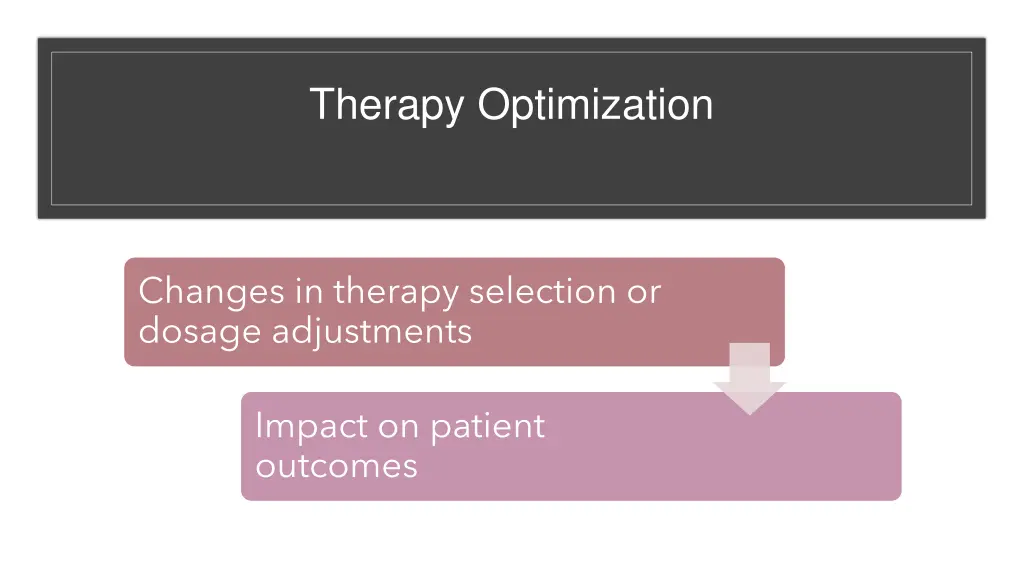 therapy optimization