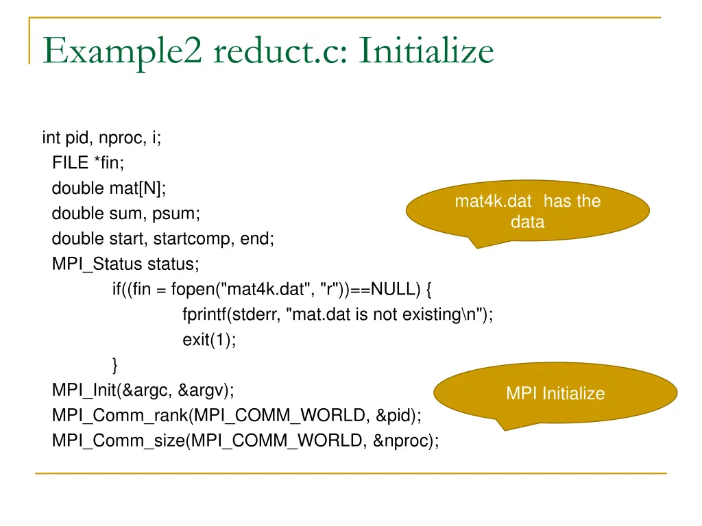 example2 reduct c initialize