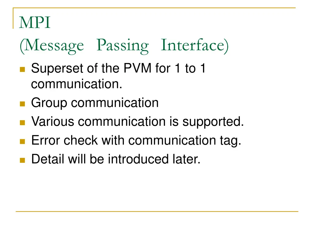 mpi message passing interface