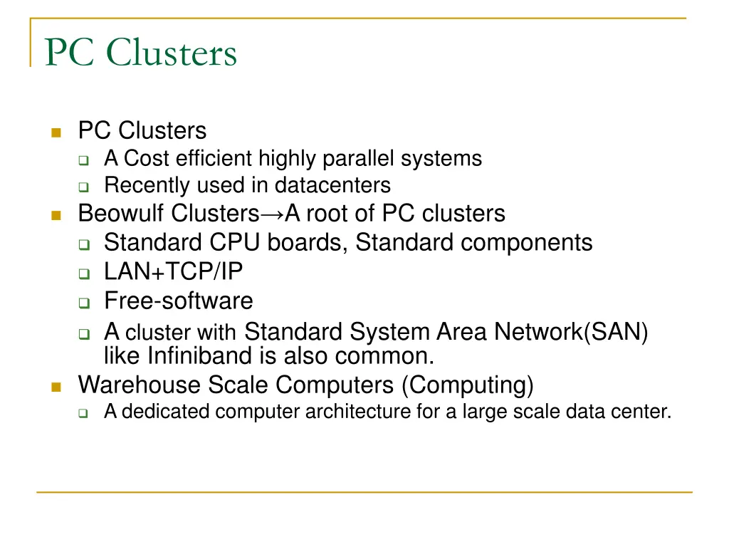 pc clusters