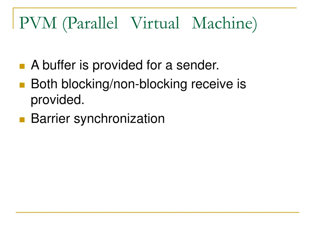 pvm parallel virtual machine