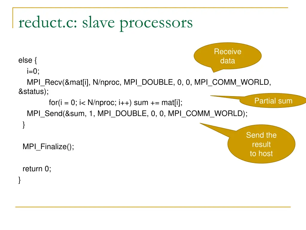 reduct c slave processors