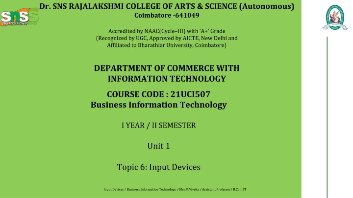 dr sns rajalakshmi college of arts science
