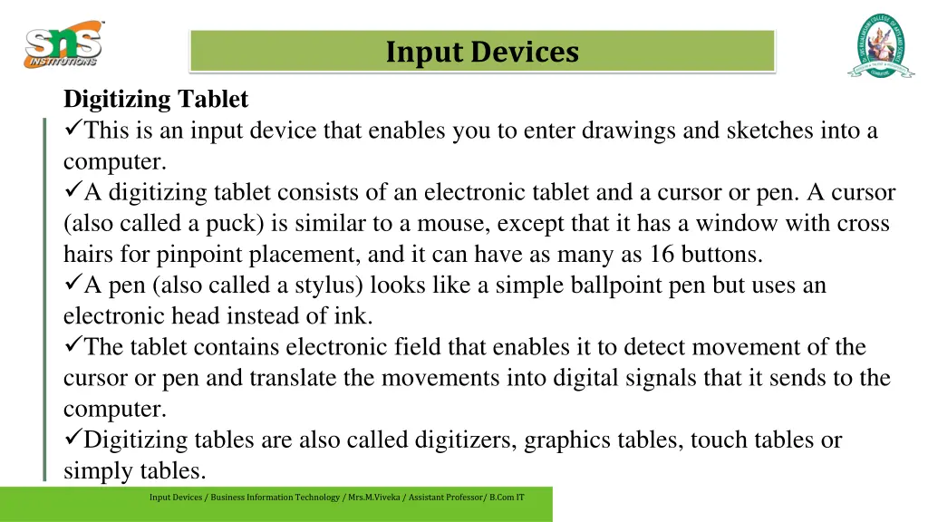 input devices 3