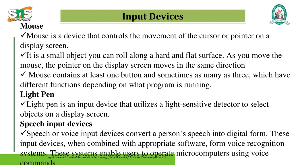 input devices 5