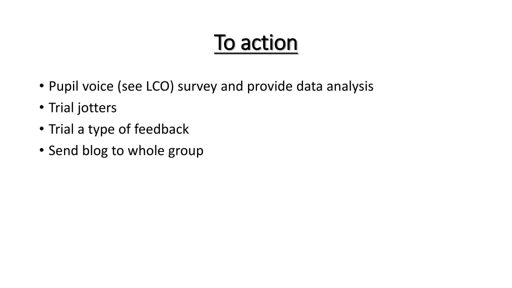 to action to action