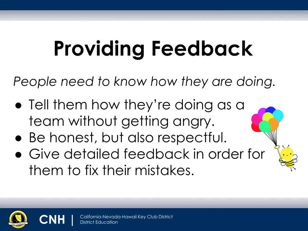 providing feedback