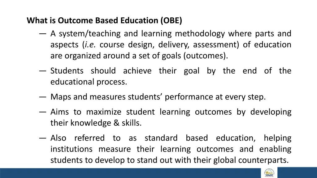 what is outcome based education obe a system