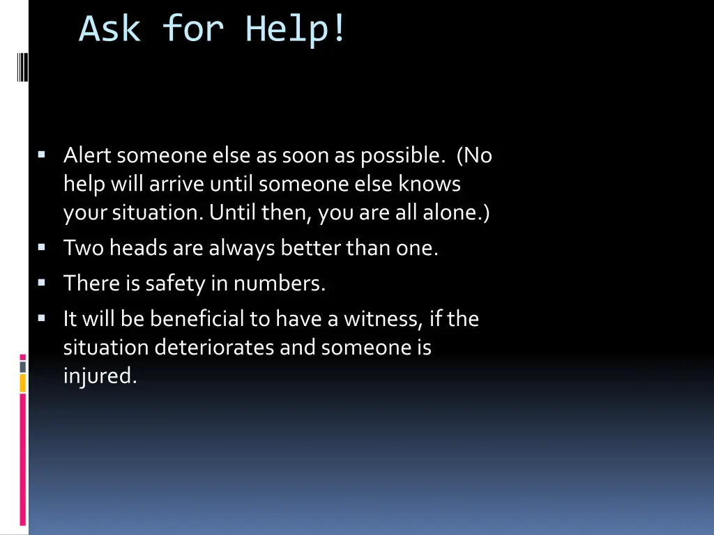ask for help