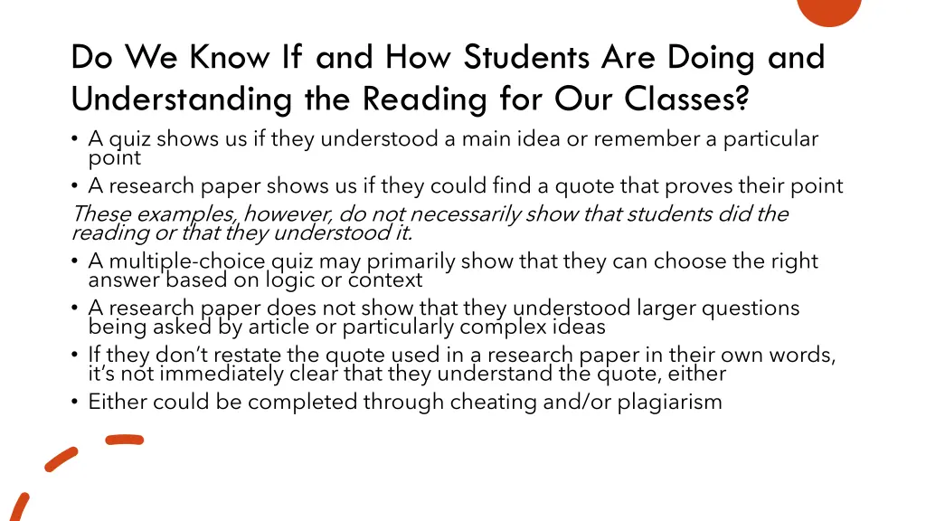 do we know if and how students are doing