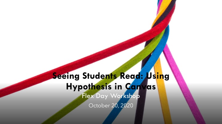 seeing students read using hypothesis in canvas