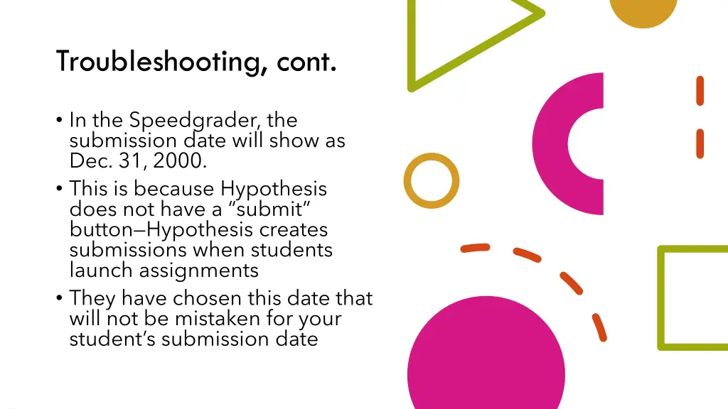 troubleshooting cont