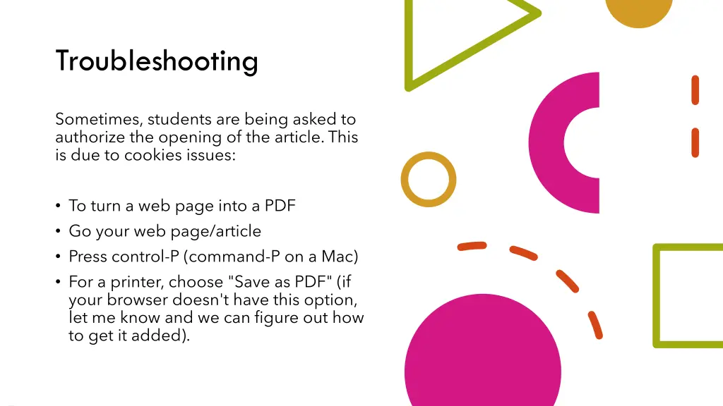 troubleshooting