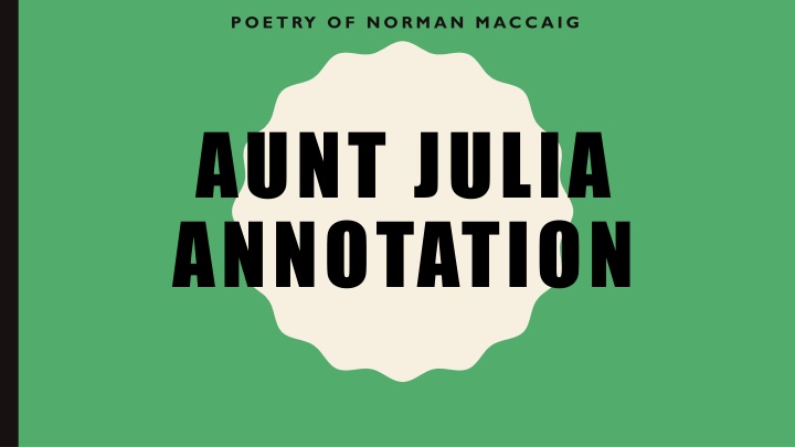 poetry of norman maccaig