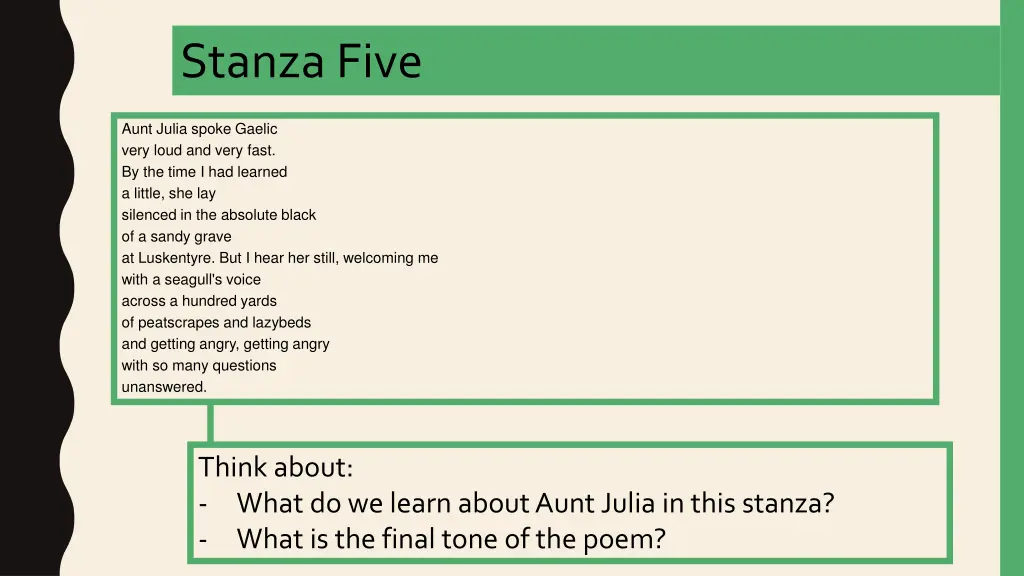 stanza five