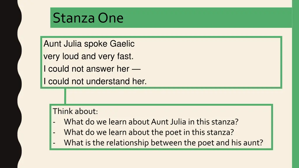 stanza one