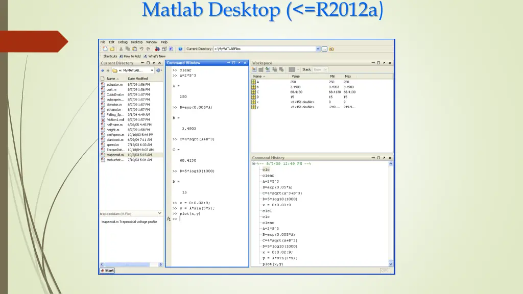 matlab desktop r2012a
