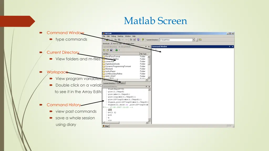 matlab screen