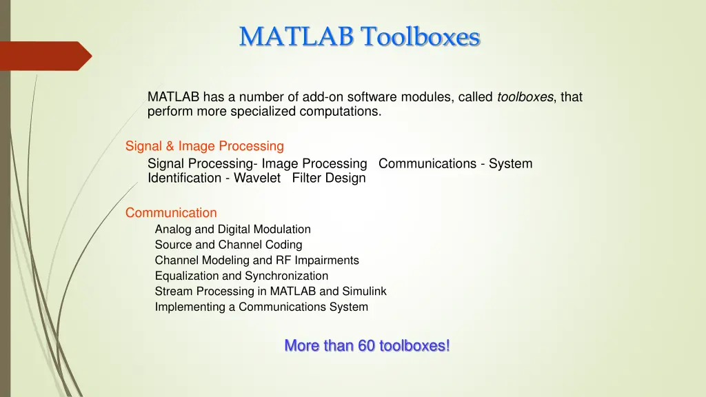 matlab toolboxes