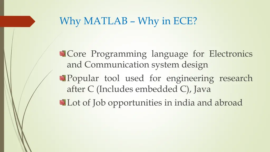 why matlab why in ece