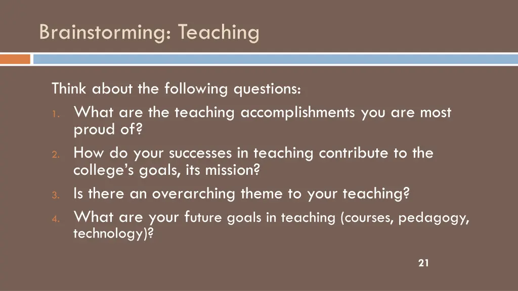 brainstorming teaching