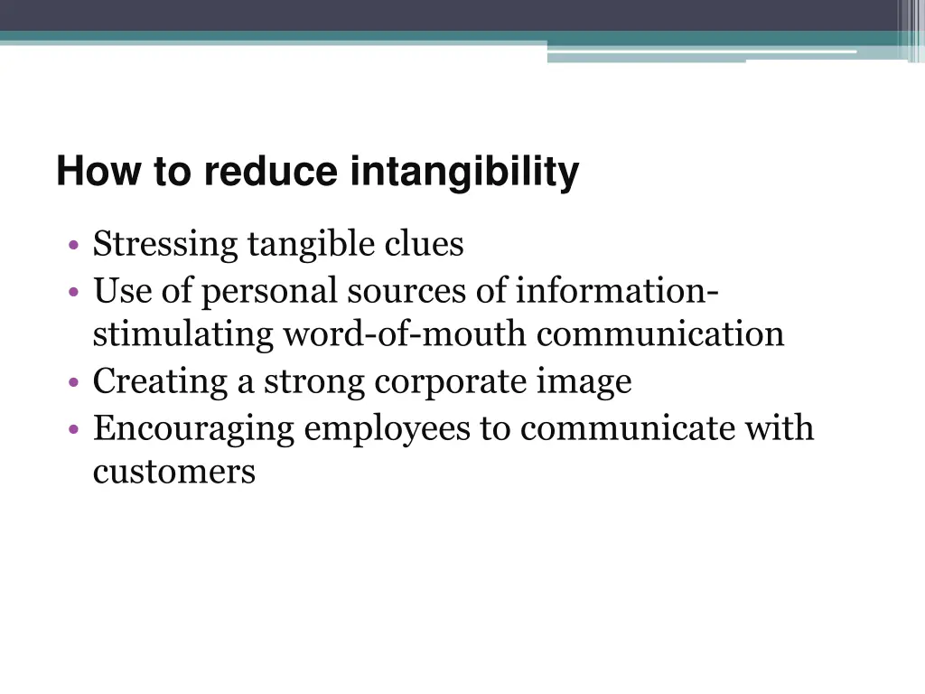 how to reduce intangibility